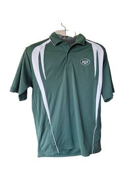 New York Jets NFL Team Apparel Team  Green Polo Shirt size Men's Medium
